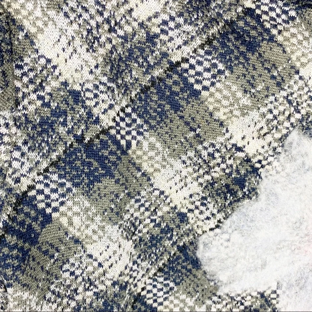 ANTHROPOLOGIE Troubadour Plaid & Floral Felted Wool Sweater XS - Picture 3 of 7